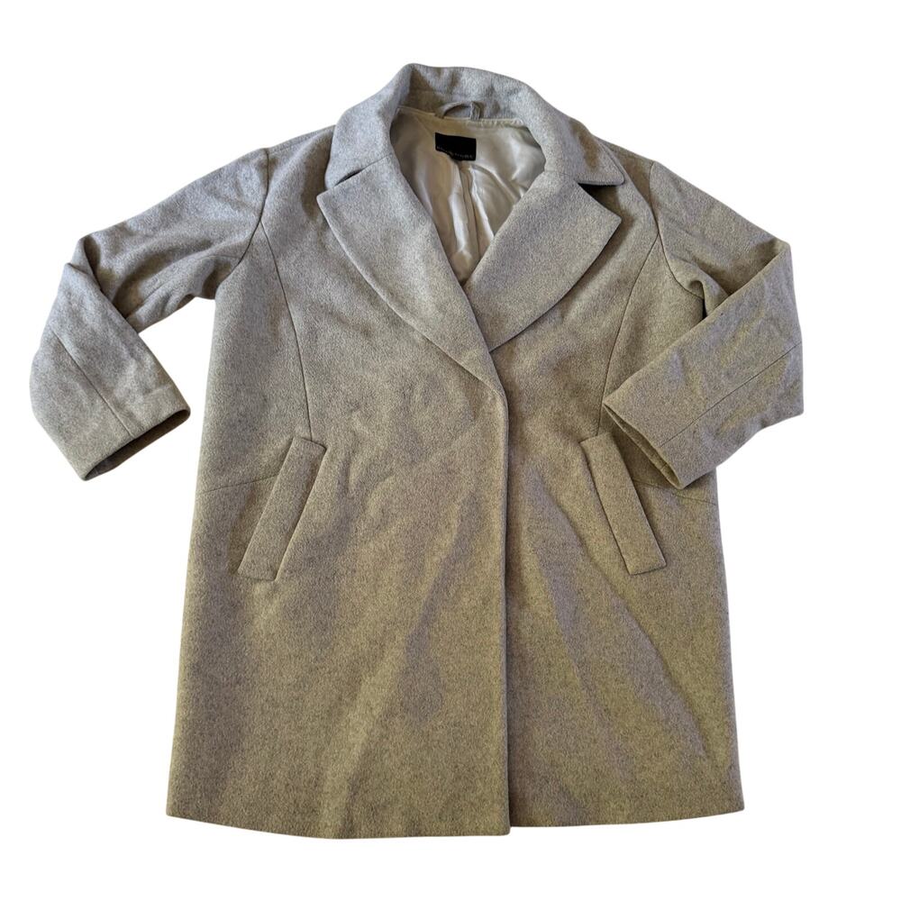 Banana Republic Gray Italian Wool Peacoat Jacket XL Preppy Overcoat Winter